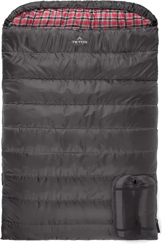 Miniatura 10 de Teton Mammoth - Saco de dormir doble tamaño Queen - Una bolsa cálida que toda la familia puede disfrutar, ideal para camping, caza y campamento Verde