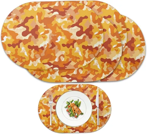 Miniatura 13 de Ghost Placemats Set of 2 Wipeable Faux Leather 12X18 Inch Waterproof Non-Slip Mats Spooky Table Decor Heat Resistant for Scary Dinner Party Fantasma