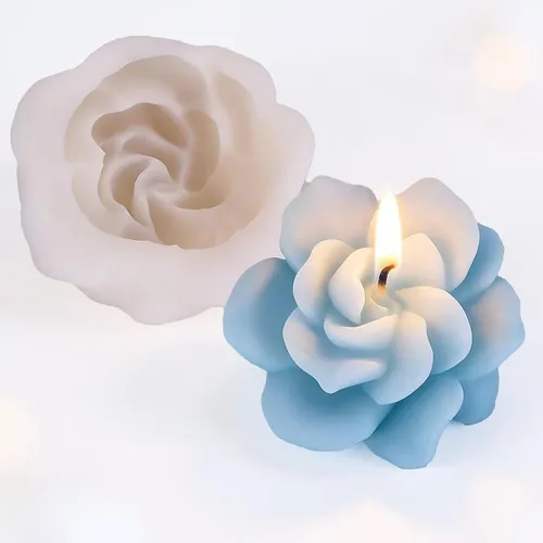 Miniatura 10 de 2 Piezas Molde de Vela de Orquídea Molde de Vela en Espiral Ondulada de Silicona de Orquídea - Moldes de Fundición de Resina de Silicona para Vela
