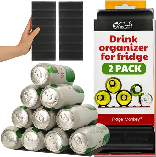 Miniatura 12 de Cooks Innovations Organizador de bebidas para nevera, 1 paquete de organizadores y almacenamiento para refrigerador, soporte para botellas de agua