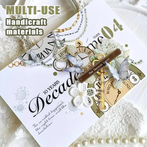 Miniatura 6 de Aromoty 20 piezas de papel artesanal para álbum de recortes, papel texturizado para manualidades, papel Morandi A5 en malla, tela de morera, mezcla