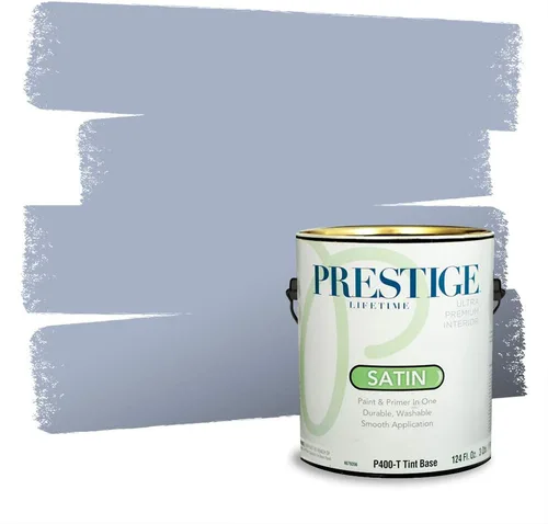 Miniatura 851 de Pintura Exterior + imprimación PRESTIGE, todo-en-uno, 1 galón, acabado mate, color comparable al Valspar* Royal Gray* VS151-Gris real