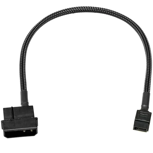 CRJ - Cable adaptador de alimentación SATA de 4 pines a Slimline, de 12 pulgadas (11.8 in), funda negra, unidades de disco SATA delgadas de 6 pines