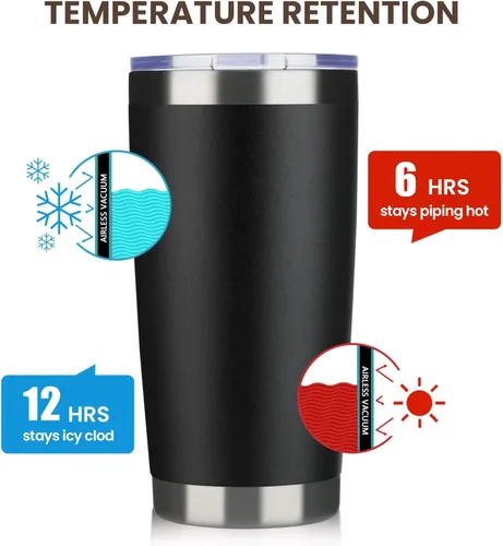 Miniatura 6 de MEWAY - Vaso de 20 onzas para café Negro