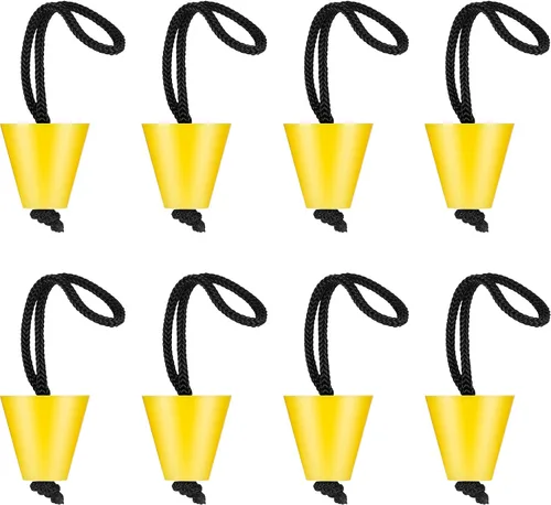 Miniatura 7 de Sumind Kit de tapones universales de silicona para botín de kayak de 1.57 pulgadas, 8 piezas, orificios de drenaje, tapón con cordón para sentarse