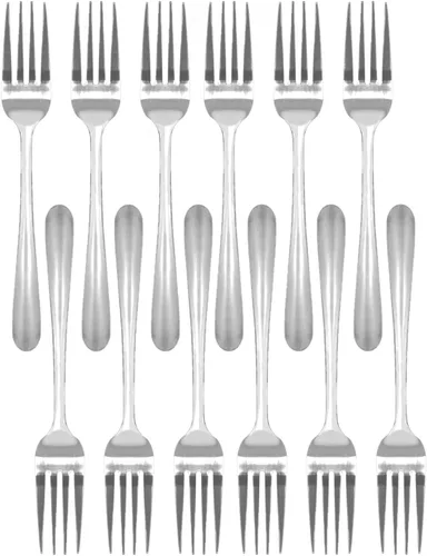 Miniatura 12 de TrueCraftware - Winsor - Juego de 12 tenedores de acero inoxidable para ostras de 0.059 in de grosor, cubiertos de cocina para el hogar