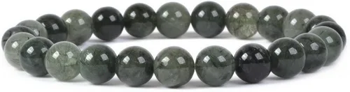 Miniatura 38 de Justinstones Pulsera elástica de cuentas redondas de 0.315 in con gemas semipreciosas, unisex, 7 pulgadas