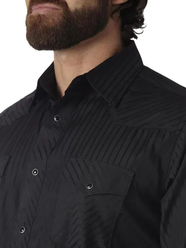 Miniatura 11 de Wrangler Camisas deportivas de manga larga con botones a presión y dos bolsillos para hombre