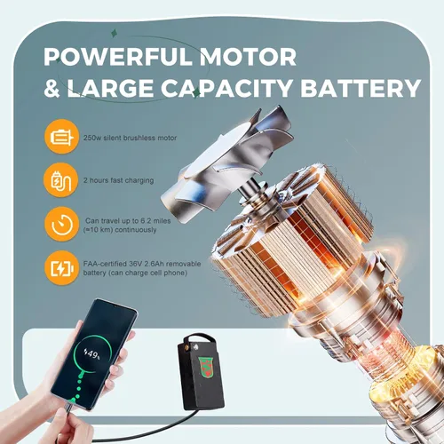 Miniatura 4 de Equipaje eléctrico para montar, Negro -, Equipaje eléctrico