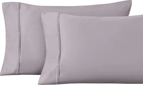 Miniatura 9 de Superior Juego de fundas de almohada estándar de 1200 hilos, 100% algodón egipcio, suave y transpirable, 2 piezas, color verde azulado