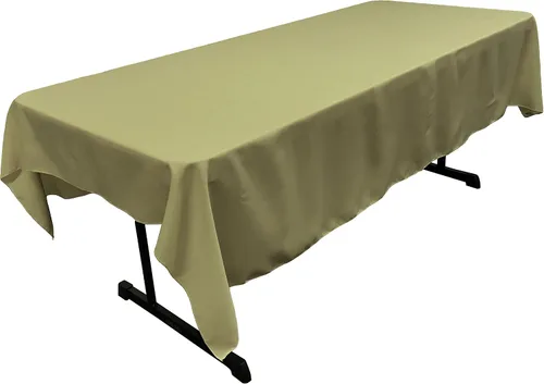 Miniatura 95 de LA Linen Mantel rectangular lavable de popelín de poliéster, resistente a las manchas y a las arrugas, cubierta de mesa 60x84, mantel de tela