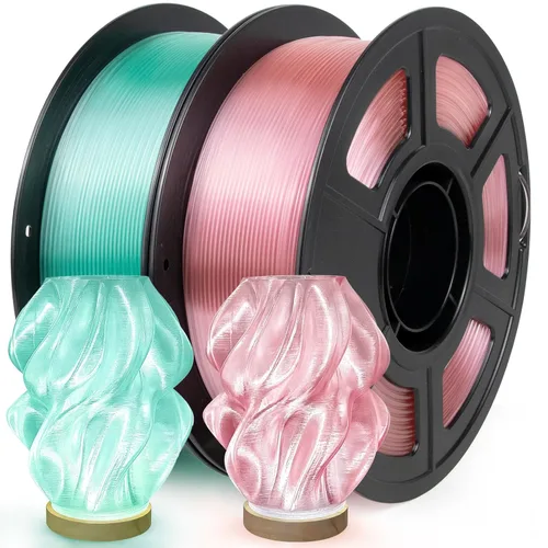 Miniatura 46 de IEMAI Paquete de filamento PETG de 0.069 in, filamento de impresora 3D multicolor translúcido degradado de hasta 23.622 in/s de impresión rápida, 4