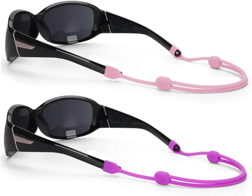 Miniatura 8 de SHINKODA Correa deportiva elástica de silicona para lentes de sol, paquete de 2