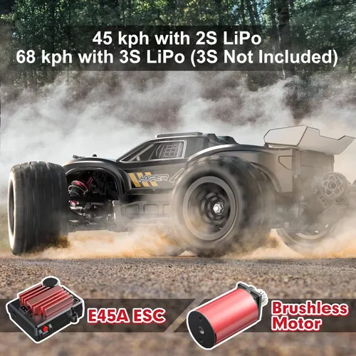 Miniatura 2 de HYPER GO H16BM - Autos RC rápidos sin escobillas de 42 Mph para adultos, 1/16 Hobby Off-Road RC Camión, auto de control remoto RTR