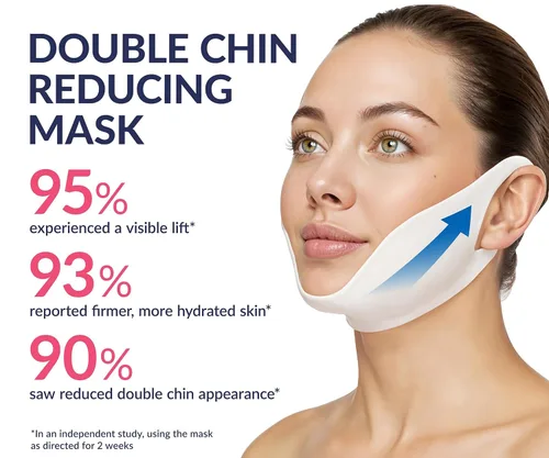 Miniatura 3 de STYLIA V Line - Máscara facial de colágeno de elevación – Levanta, reafirma y contornea la mandíbula – Correa de doble barbilla con ácido Azul
