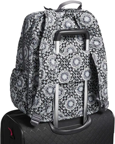 Miniatura 5 de Vera Bradley - Mochila Campus de algodón, para mujer, Medallón de carbón