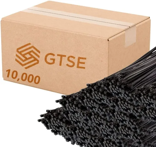 Miniatura 55 de GTSE - Paquete de 100 bridas con cremallera de 20.3 cm, color plateado/gris, 8.06 kg de resistencia, bridas de nailon grises resistentes a los rayos