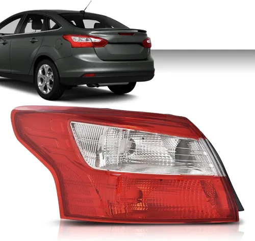 Miniatura 7 de GRAND ORANGE Conjunto de luces traseras, lámpara trasera izquierda del lado del conductor, luz de freno compatible con Ford Focus 4 puertas Sedan