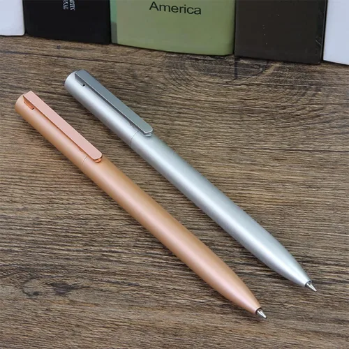 Miniatura 5 de Gullor Bolígrafo retráctil de metal de estilo simple, tinta negra de punta media, negro