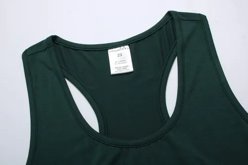 Miniatura 5 de OThread & Co. Camiseta corta básica para mujer, elástica, casual, cuello redondo, espalda cruzada, deportiva, sin mangas