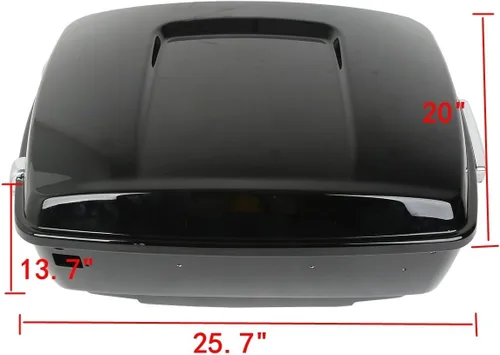 Miniatura 6 de TCMT Caja de maletero para motocicleta King con respaldo y portaequipajes, conjunto de luz trasera, para Harley Davidson 2014-2025 Touring CVO Road
