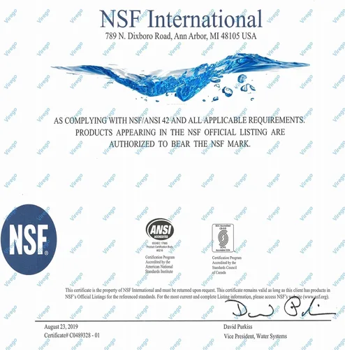 Miniatura 7 de Elementos de purificación negros certificados NSF/ANSI 42, para reemplazo de filtros de agua BB9-2®, compatible con el sistema de filtración por