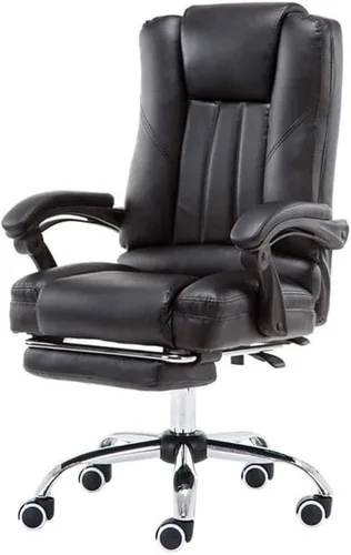 Miniatura 9 de Silla de oficina ejecutiva moderna blanca con respaldo alto, ergonómica y giratoria, cómoda silla de juegos para computadora para sala de estudio