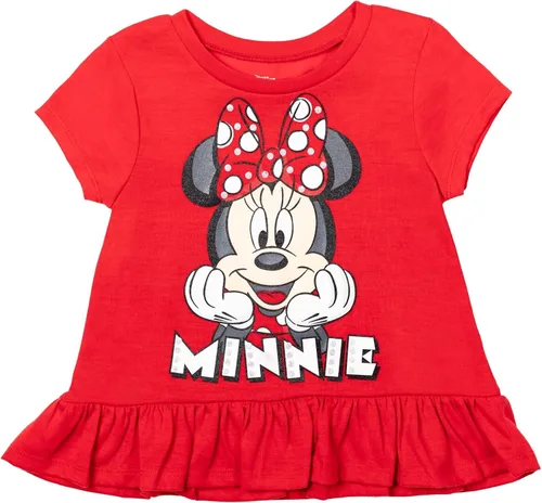 Miniatura 2 de Disney Minnie Mouse Princess Frozen Little Mermaid T-Shirt Leggings and Scrunchie 3 Piece Outfit Set Infant to Big Kid