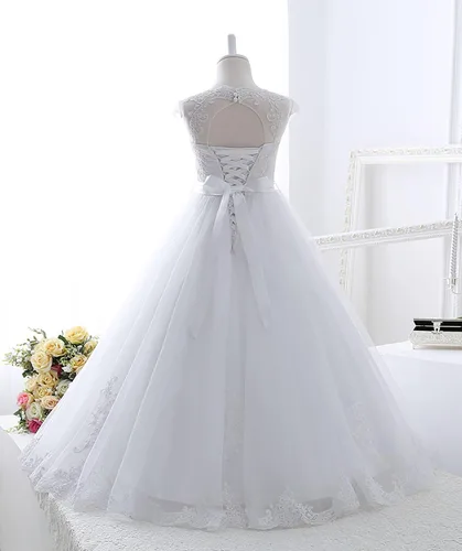Miniatura 3 de Magicdress - Vestidos blancos de bautismo de primera comunión para niñas 7-16, vestido de princesa de encaje para niñas 10