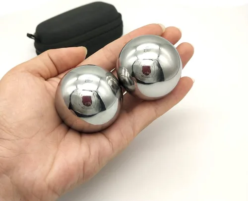 Miniatura 4 de Z QINGZHENG - Pelotas Baoding de acero inoxidable sólido de 1.66 pulgadas, 1.66 pulgadas, balón de mano de masaje para ejercicio de salud