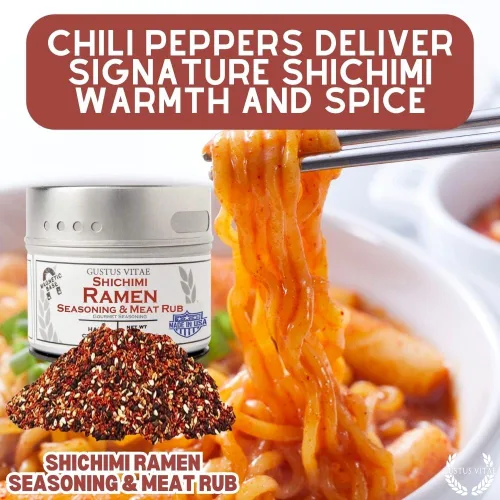 Miniatura 3 de Shichimi Ramen condimento y carne frotado – Mezcla de especias gourmet – Todo natural – Sin OMG – Hecho en Estados Unidos – Hecho a mano – Pequeño