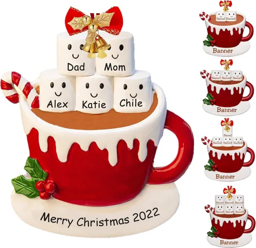 Miniatura 14 de Adorno personalizado para la primera Navidad del bebé 2025, adorno de poliresina para la primera Navidad del bebé para decoración del árbol