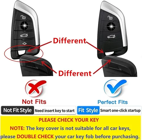 Miniatura 2 de Funda de llavero de fibra de carbono genuina para BMW Serie 2, 3, 5, 6, 7, GT5, M4, M5, X1, X2, X3, X5, X5M, X6, X6M, X7, llavero inteligente