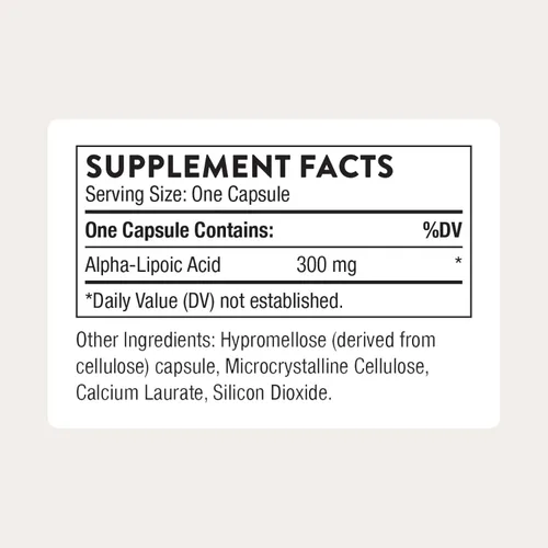 Miniatura 2 de THORNE - Ácido alfa lipoico - Proporciona apoyo antioxidante - Apoya la desintoxicación hepática y la salud nerviosa, ocular, metabólica y hepática*