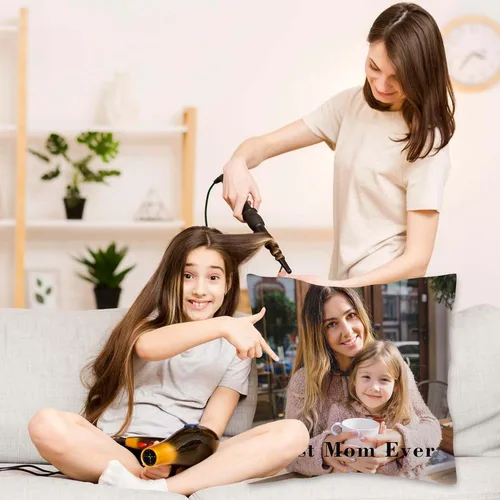 Miniatura 5 de Almohada de fotos personalizada de 14 x 14 pulgadas, funda de almohada personalizada de doble cara con texto de imagen, funda decorativa suave