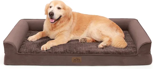 Miniatura 26 de COZY KISS Camas ortopédicas para perros de tamaño grande, sofá XL para mascotas con forro impermeable, sofá de espuma para mascotas de hasta 100 Gris