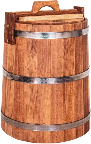 Miniatura 5 de Cubo de madera para encurtidos y chucrut, vasija de madera para fermentación