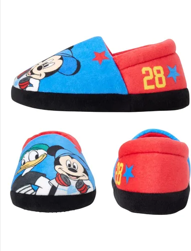 Miniatura 3 de Disney Boys Mickey Mouse Slippers Cozy Plush Fuzzy Slippers Non-Slip Non-Skid Slippers for Boys ToddlerLittle Kid