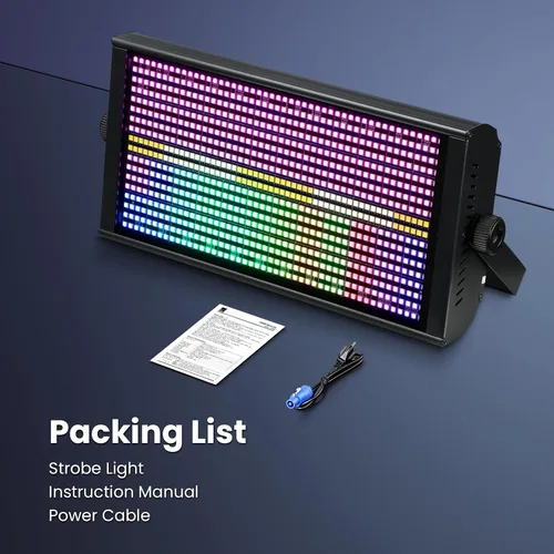 Miniatura 9 de Betopper LF4808 Luces de efecto estroboscópico de matriz de 260 W, luces estroboscópicas de lavado y cegadoras, mapeo de píxeles y efectos