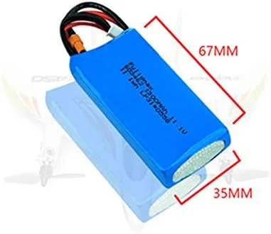 Miniatura 2 de CBB Batería de litio de 11.1 V 1300 mAh para avión Wltoys XK X450 RC Avión de ala fija, paquete de 2 con cargador USB
