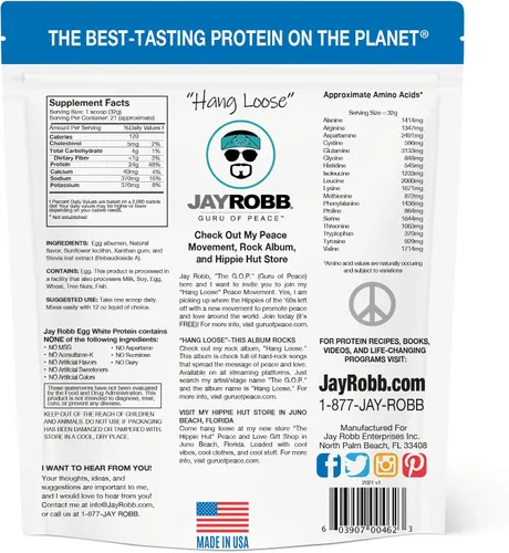 Miniatura 2 de Jay Robb Egg White Protein Powder- Proteína de clara de huevo en polvo, baja en carbohidratos, Keto, vegetariana, sin gluten, sin lactosa, azúcar