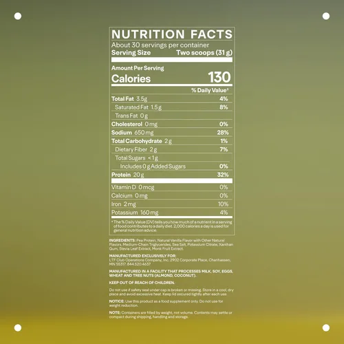 Miniatura 2 de LTH Vital Vegan Protein - Confiado por Life Time Members - Proteína en polvo a base de plantas hecha de proteína de guisante - Apoya un sistema