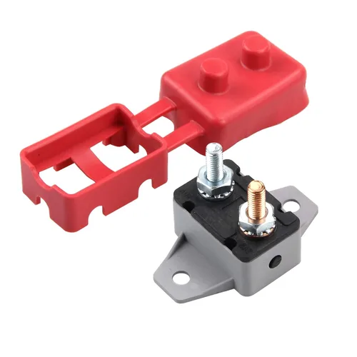 Miniatura 7 de ZOOKOTO Disyuntor de reinicio manual de 12 V/24 V con tapa para barco marino, cargadores de batería, camiones, autobuses, coches eléctricos, motores