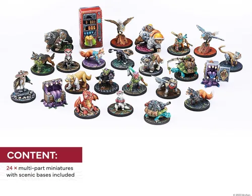 Miniatura 2 de Dungeons & Lasers Animal Companions - Juego de miniaturas DND - 24 figuras con bases escénicas - Compatible 5E para juegos de rol de mesa - 1.102 in