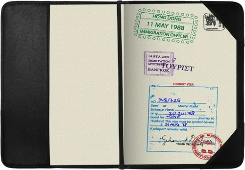 Miniatura 3 de My Daily - Funda protectora para pasaporte de piel con diseño de perro lindo, perro 4, Cartera delgada