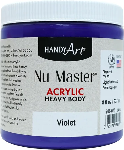 Miniatura 18 de Handy Art Nu Master - Pintura acrílica de cuerpo pesado, 8 onzas, carmesí Alizarin