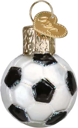 Miniatura 3 de Old World Christmas Gumdrops - Mini bola de fútbol soplada de cristal para árbol de Navidad, decoración navideña hecha a mano, colección deportiva