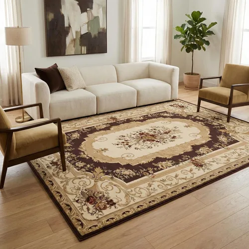 Miniatura 10 de Unique Loom Versailles Collection - Alfombra tradicional clásica con motivo floral, colección Versailles