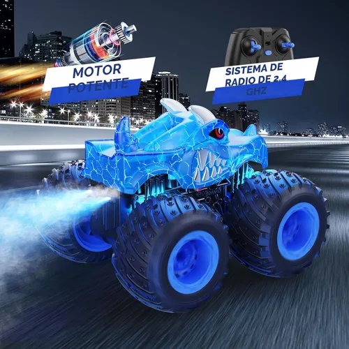 Miniatura 3 de BAODLON Coche Monstruo de Control Remoto, Camiones Monstruo RC de 2.4GHz Juguetes para Niños de 3 4 5 6 7 8 Años, Camión RC Todo Terreno Fuera