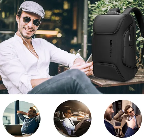 Miniatura 6 de Mochila portátil BANGE de negocios inteligente puede contener laptop de 15.6 pulgadas, mochila para viajes diarios, bolsa de transporte para hombres